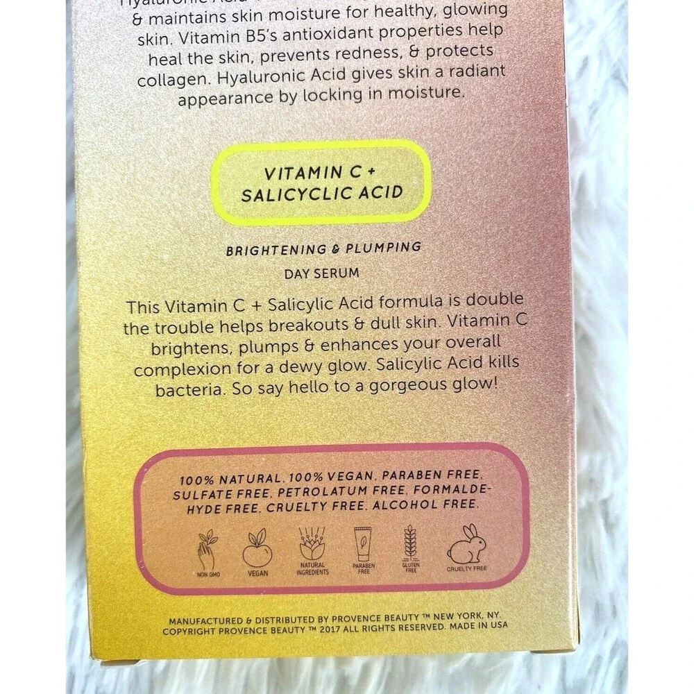 Provence Beauty Natural Vegan Glow Brighter Serum Treatment System Hyaluronic
